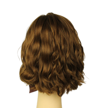 Load image into Gallery viewer, Wavy Bob LIGHT BROWN WITH HIGHLIGHTS Multi-Directional Skin Top Size M Pre-Cut
