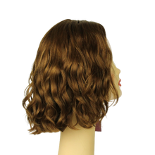 Load image into Gallery viewer, Wavy Bob LIGHT BROWN WITH HIGHLIGHTS Multi-Directional Skin Top Size M Pre-Cut
