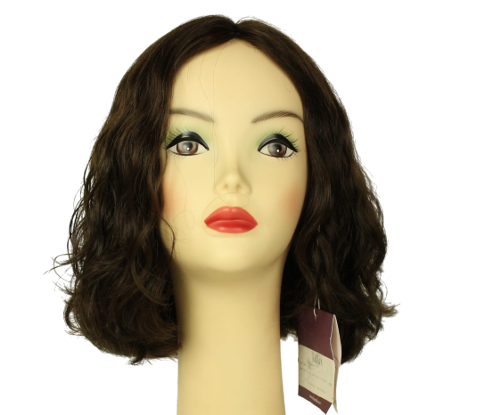 Wavy Bob Dark Brown Multi-Directional Skin Top Size L Pre-Cut