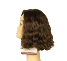 Load image into Gallery viewer, Wavy Bob BROWN WITH HIGHLIGHTS Multi-Directional Skin Top Size M Pre-Cut
