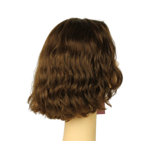 Load image into Gallery viewer, Wavy Bob BROWN WITH HIGHLIGHTS Multi-Directional Skin Top Size M Pre-Cut
