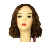 Load image into Gallery viewer, Wavy Bob LIGHT BROWN WITH HIGHLIGHTS Multi-Directional Skin Top Size M Pre-Cut
