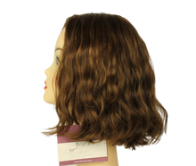 Load image into Gallery viewer, Wavy Bob LIGHT BROWN WITH HIGHLIGHTS Multi-Directional Skin Top Size M Pre-Cut
