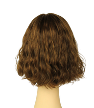 Load image into Gallery viewer, Wavy Bob LIGHT BROWN WITH HIGHLIGHTS Multi-Directional Skin Top Size M Pre-Cut
