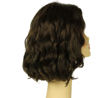 Load image into Gallery viewer, Wavy Bob Dark Brown Multi-Directional Skin Top Size M Pre-Cut

