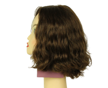 Load image into Gallery viewer, Wavy Bob MEDIUM BROWN Multi-Directional Skin Top Size M Pre-Cut
