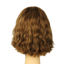 Load image into Gallery viewer, Wavy Bob LIGHT BROWN WITH ASH BLONDE HIGHLIGHTS Multi-Directional Skin Top Size M Pre-Cut
