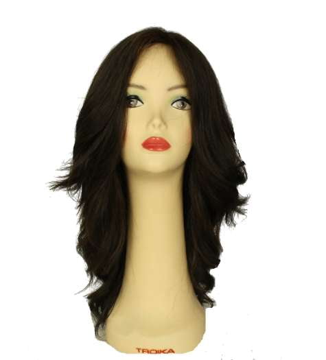 Katrina Long Dark Brown With Brown Highlights Multi-Directional Skin Top Size L