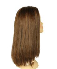 Load image into Gallery viewer, Riva MEDIUM BROWN WITH BLONDE HIGHLIGHTS Dark Part Size L
