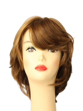 Load image into Gallery viewer, Linda Light Brown With Warm Blonde Highlights Skin Top Size M PRE-CUT
