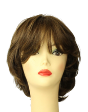 Load image into Gallery viewer, Linda Medium Brown With Blonde Highlights Skin Top Size M PRE-CUT
