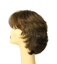 Load image into Gallery viewer, Linda Medium Brown With Blonde Highlights Skin Top Size M PRE-CUT
