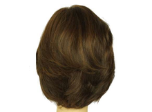 Load image into Gallery viewer, DOROTHY MEDIUM BROWN WITH DARK BLONDE HIGHLIGHTS SKIN TOP SIZE M PRE-CUT
