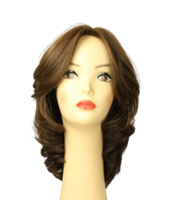 Load image into Gallery viewer, Shlomit Dark Brown With Light Brown Highlights MULTI-DIRECTIONAL Skin Top Size L Pre-Cut
