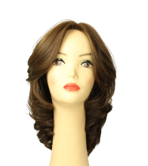 Shlomit Dark Brown With Light Brown Highlights MULTI-DIRECTIONAL Skin Top Size L Pre-Cut