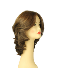 Load image into Gallery viewer, Shlomit Dark Brown With Light Brown Highlights MULTI-DIRECTIONAL Skin Top Size L Pre-Cut
