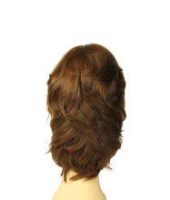 Load image into Gallery viewer, Shlomit Brown With Red Highlights Multi-Directional  Skin Top Size L PRE-CUT
