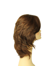 Load image into Gallery viewer, Shlomit Brown With Red Highlights Multi-Directional  Skin Top Size L PRE-CUT
