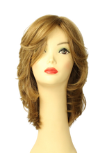 Load image into Gallery viewer, Shlomit BLONDE WITH HIGHLIGHTS MULTI-DIRECTIONAL Skin Top Size L PRE-CUT
