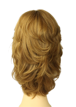 Load image into Gallery viewer, Shlomit BLONDE WITH HIGHLIGHTS MULTI-DIRECTIONAL Skin Top Size L PRE-CUT
