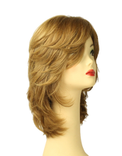 Load image into Gallery viewer, Shlomit BLONDE WITH HIGHLIGHTS MULTI-DIRECTIONAL Skin Top Size L PRE-CUT

