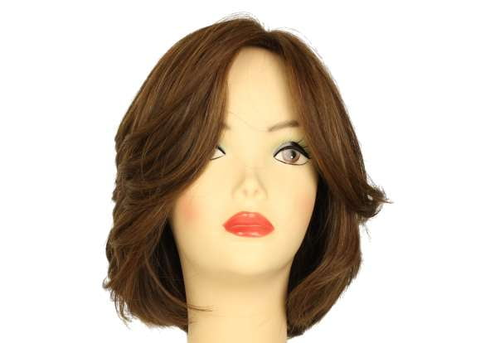 DOROTHY MEDIUM BROWN WITH DARK BLONDE HIGHLIGHTS MULTI-DIRECTIONAL SKIN TOP SIZE M PRE-CUT