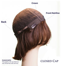Load image into Gallery viewer, Wavy Bob BROWN WITH HIGHLIGHTS Multi-Directional Skin Top Size M Pre-Cut
