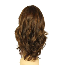 Load image into Gallery viewer, Mimi Medium Brown With Dark Blonde Highlights Multi-Directional Skin Top Size S Pre-Cut
