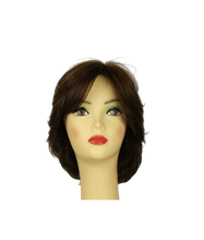 Load image into Gallery viewer, Linda  medium brown with red highlights MULTI-DIRECTIONAL Skin Top Size m PRE-CUT
