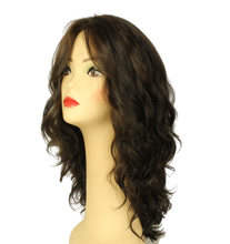 Load image into Gallery viewer, Katrina EXTRA Long Dark Brown With Light Brown Highlights Multi-Directional Skin Top Size M
