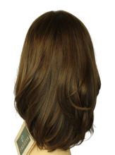 Load image into Gallery viewer, Riva MEDIUM BROWN WITH BLONDE HIGHLIGHTS Dark Part Size M PRE-CUT
