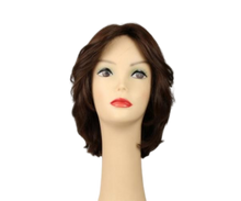 Load image into Gallery viewer, Shlomit Brown With Red Highlights Skin Top Size M Pre-Cut
