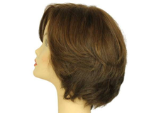 Load image into Gallery viewer, DOROTHY MEDIUM BROWN WITH DARK BLONDE HIGHLIGHTS MULTI-DIRECTIONAL SKIN TOP SIZE M PRE-CUT
