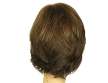 Load image into Gallery viewer, DOROTHY MEDIUM BROWN WITH DARK BLONDE HIGHLIGHTS MULTI-DIRECTIONAL SKIN TOP SIZE M PRE-CUT
