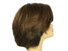 Load image into Gallery viewer, Dorothy Medium Brown With Dark Blonde Highlights Multi-Directional Skin Top Size M Pre-Cut

