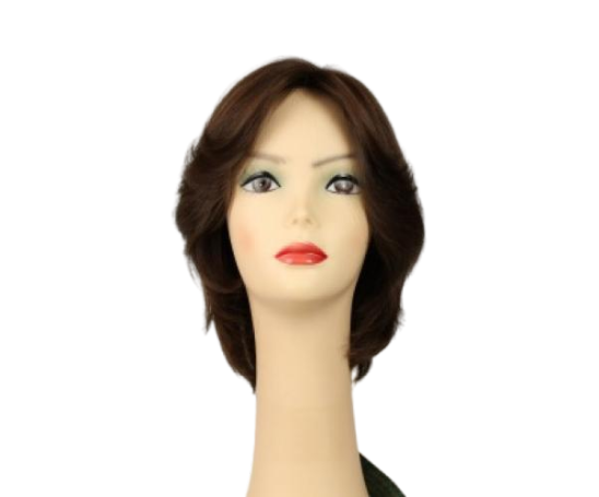 Shlomit  Brown With Red Highlights Skin Top Size M Pre-Cut