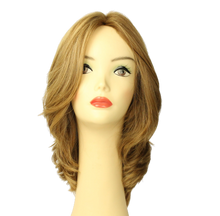 Load image into Gallery viewer, Shlomit BLONDE WITH HIGHLIGHTS MULTI-DIRECTIONAL Skin Top Size S PRE-CUT
