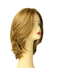 Load image into Gallery viewer, Shlomit BLONDE WITH HIGHLIGHTS MULTI-DIRECTIONAL Skin Top Size S PRE-CUT
