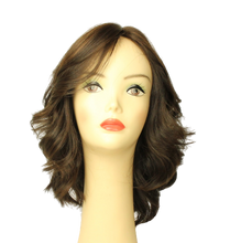 Load image into Gallery viewer, Shlomit DARK BROWN WITH BROWN HIGHLIGHTS MULTI-DIRECTIONAL Skin Top Size M PRE-CUT
