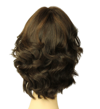 Load image into Gallery viewer, Shlomit DARK BROWN WITH BROWN HIGHLIGHTS MULTI-DIRECTIONAL Skin Top Size M PRE-CUT
