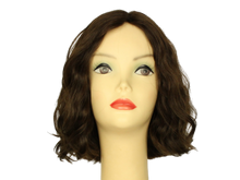 Load image into Gallery viewer, Wavy Bob BROWN WITH HIGHLIGHTS Multi-Directional Skin Top Size M Pre-Cut
