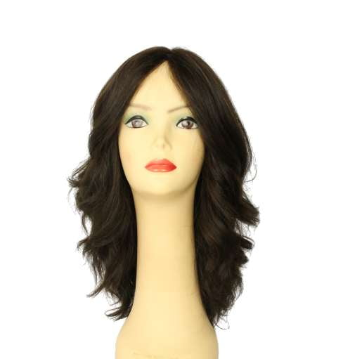 Katrina Long Dark Brown With Brown Highlights Multi-Directional Skin Top Size S