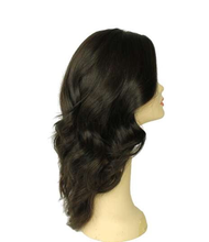 Load image into Gallery viewer, KATRINA LONG DARK BROWN WITH BROWN HIGHLIGHTS MULTI-DIRECTIONAL SKIN TOP SIZE S
