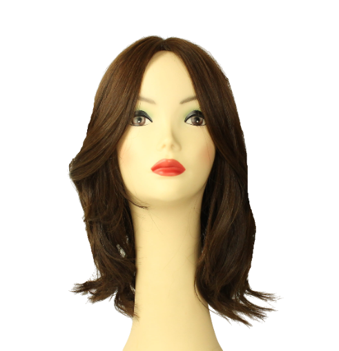Riva PRE-CUT RALPH CAP Dark Brown with reddish highlights Multi-Directional Skin Top Size S