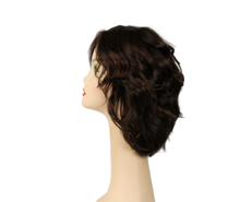 Load image into Gallery viewer, REGINA DARK BROWN WITH REDDISH HIGHLIGHTS MULTI-DIRECTIONAL SKIN TOP SIZE S
