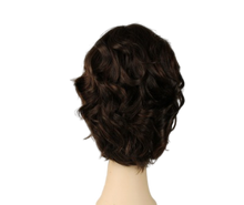 Load image into Gallery viewer, REGINA DARK BROWN WITH REDDISH HIGHLIGHTS MULTI-DIRECTIONAL SKIN TOP SIZE S
