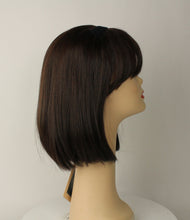 Load image into Gallery viewer, Avalon Fall With Bangs Dark Brown With Reddish Highlights Size S
