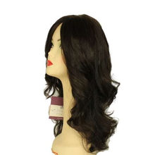 Load image into Gallery viewer, Mimi Wavy Dark Brown With Brown Highlights Multi-Directional Skin Top Size M
