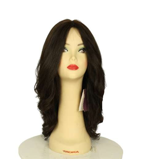 Mimi Wavy Dark Brown With Brown Highlights Multi-Directional Skin Top Size M