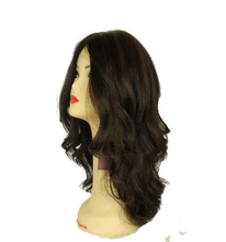 Load image into Gallery viewer, Mimi Wavy Dark Brown with Brown Highlights Multi-Directional Skin Top Size M
